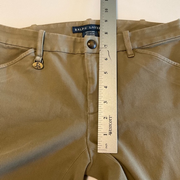 Ralph Lauren Hunt/Equestrian Pants, Suede Leg Shields, Snap Hem, Loops, Tan, Sz2 - Picture 15 of 16
